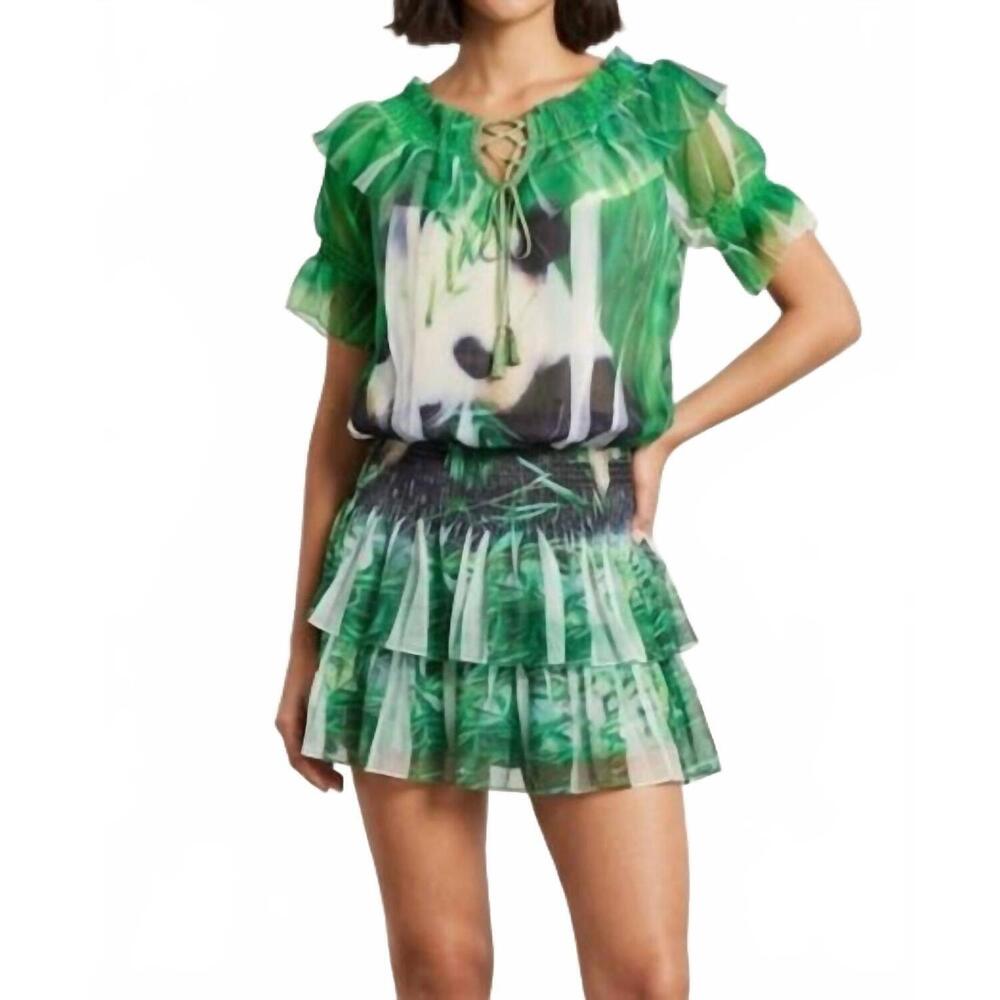 NEW PARIS PARIS women's parisian charm blouse in green